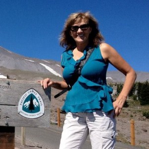 Bernadette on Crest Trail Sign